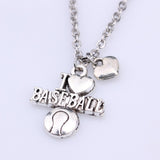 I Love Baseball Necklace