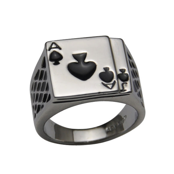 Poker Ring Silver