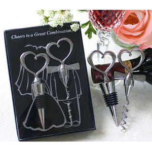 Happy Married Couple Wine Opener and Stopper Set